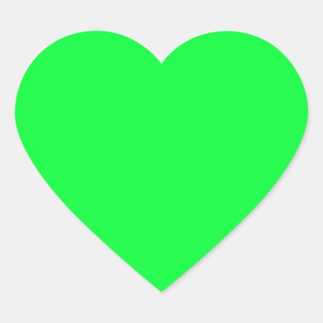 Sticker Cœur Carde Couleur néon Modèle vert (Devant)