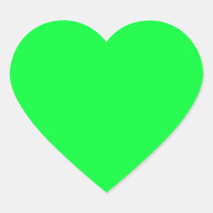 Sticker Cœur Carde Couleur néon Modèle vert