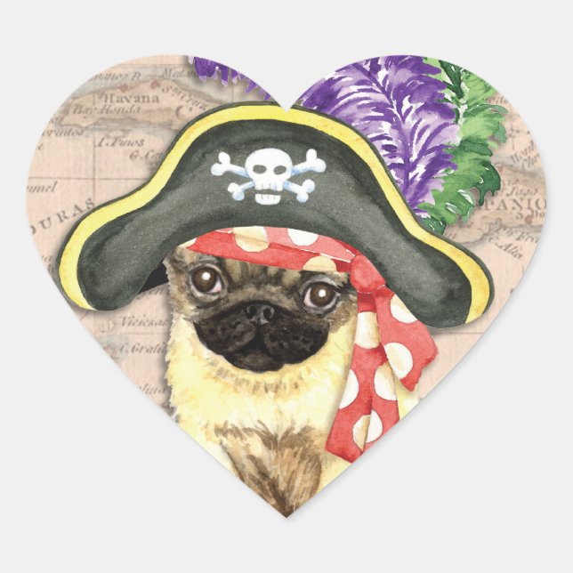 Sticker Cœur Carlin Pirate (Devant)