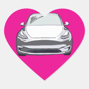 Sticker Cœur Carrosserie de voiture VUS blanc