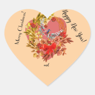 Sticker Cœur Carte de Noël !