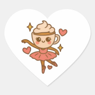 Sticker Cœur Carte d'identité italienne Cappuccina Ballerina