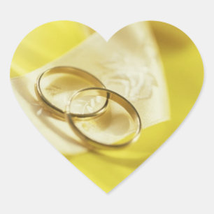 Sticker Cœur Cercles mariages Ruban Coeurs Mariages