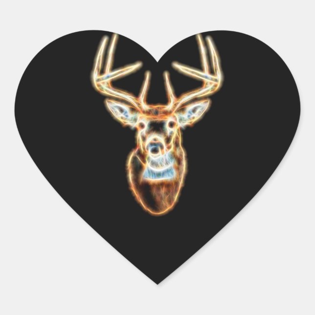 Sticker Cœur Cerf Head Energy Spirit (Devant)