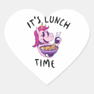Sticker Cœur C'est l'heure du déjeuner