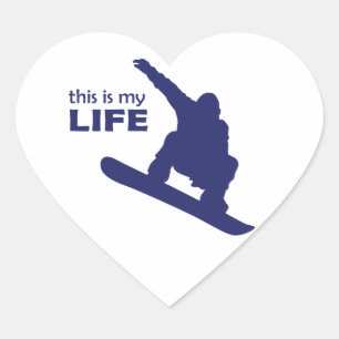 Sticker Cœur C'Est Ma Vie (Snowboard)