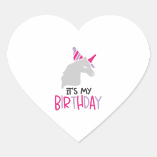 Sticker Cœur c'est mon anniversaire