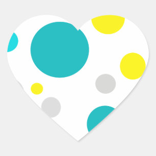 Sticker Cœur Chanceux bulles colorées