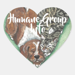 Sticker Cœur Chat Chien Personnalisé Chien Chien Chien Chien C