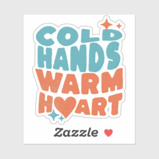 Sticker Coeur chaud des mains froides - Massage Thérapie e