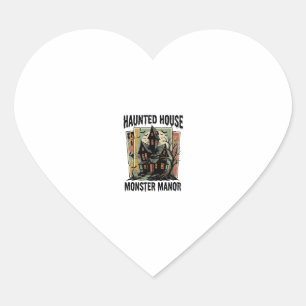 Sticker Cœur Chemise de maison hantée design vintage manoir mon