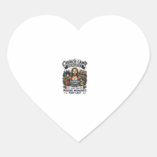 Sticker Cœur Chemise de nostalgie de camp de VBS de l'église Jé