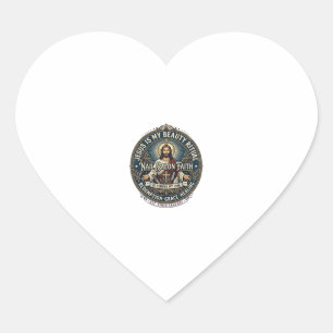Sticker Cœur Chemise de technicien en onglerie Jésus Artiste On