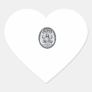 Sticker Cœur Chemise d'inclusion de la communauté sourde Jésus
