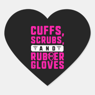 Sticker Cœur Chemise D'Infirmière, Coupures, Écrans Et Gants En