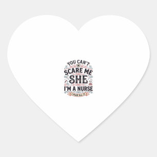 Sticker Cœur Chemise Halloween drôle d'infirmière me faire peur