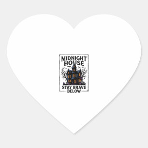 Sticker Cœur Chemise Maison Hantée Design Nuit Squelettique Vin