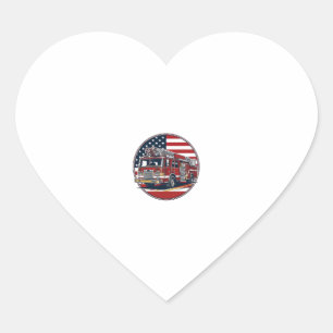 Sticker Cœur Chemise vectorielle Cercle Drapeau Américain Camio