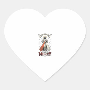 Sticker Cœur Chemise vintage Divine Miséricorde Jésus je me con