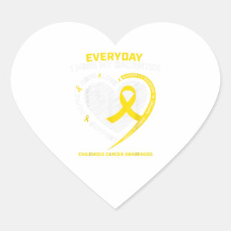 Sticker Cœur Chemises de sensibilisation au cancer de l'enfance