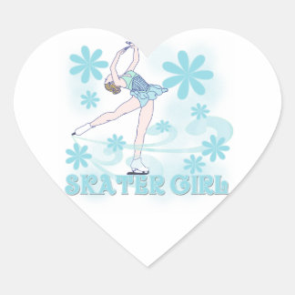 Sticker Cœur Chemises et cadeaux pour filles de patineur