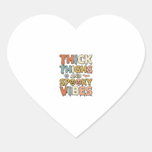 Sticker Cœur Chemises Halloween de cuisses épaisses et vibratio