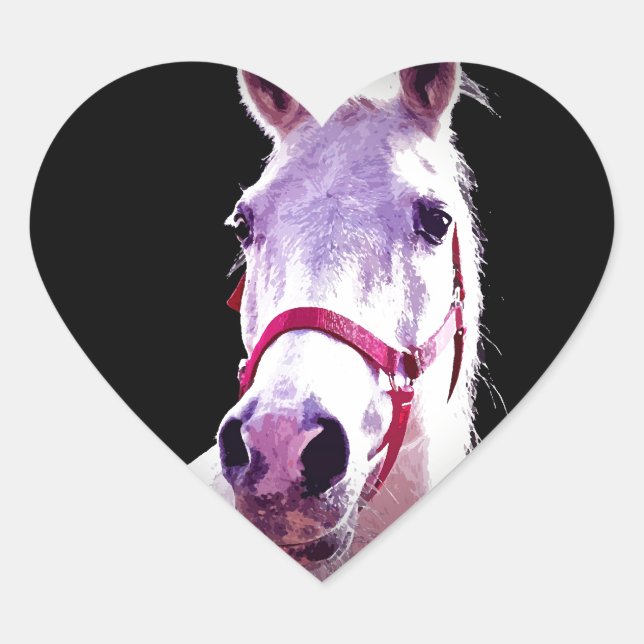 Sticker Cœur Cheval (Devant)