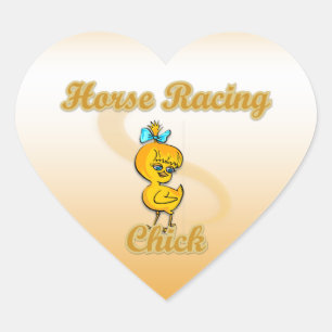 Sticker Cœur Cheval Racing Chick