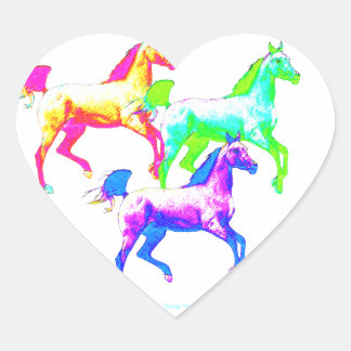 Sticker Cœur Chevaux les plus sauvages