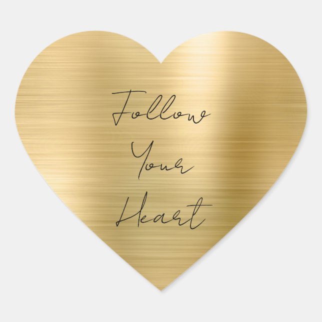 Sticker Cœur Chic Glam Gold (Devant)