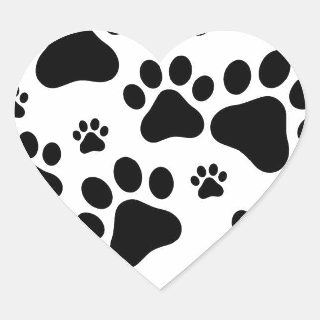 Sticker Cœur Chiens noirs (Devant)