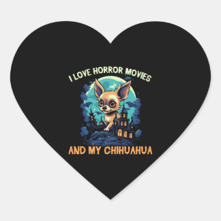 Sticker Cœur Chihuahua Halloween Chiot Trick Ou Treat Amoureux