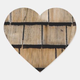 Sticker Cœur Chin de bois