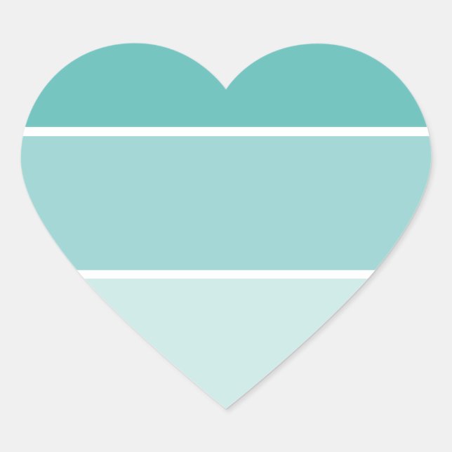 Sticker Cœur Chip bleu turquoise (Devant)