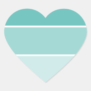 Sticker Cœur Chip bleu turquoise