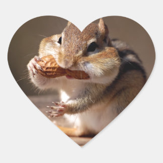 Sticker Cœur Chipmunk Le Farce Sur Le Visage