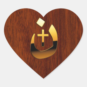 Sticker Cœur Christian Nazarene and Cross Solidarity