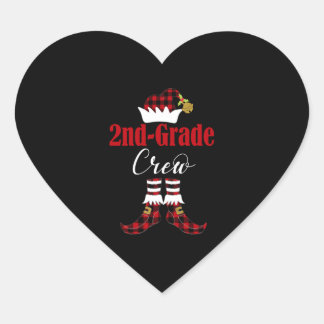 Sticker Cœur Christmas 2nd Grade Treize Teacher Student Cute