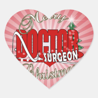 STICKER CŒUR CHRISTMAS CHIRURGIEN DOCTEUR