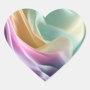 Sticker Cœur Chuchotements en mouvement pastel
