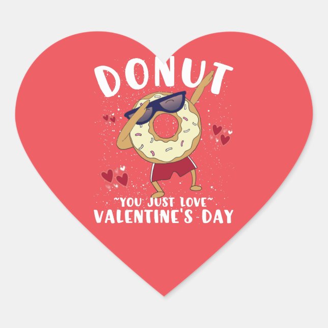 Sticker Cœur Citation de la journée Donut Valentines (Devant)