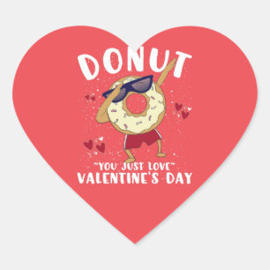 Sticker Cœur Citation de la Saint-Valentin Donut
