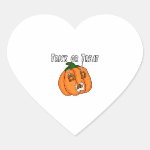 Sticker Cœur Citrouille drôle naughty cadeau farce Halloween