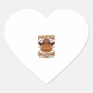 Sticker Cœur Citrouille Halloween Amusement Jack Lanterne Chape