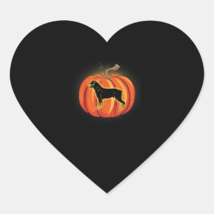 Sticker Cœur citrouille halloween costume amoureux des chiens