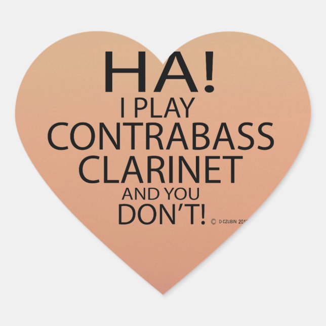 Sticker Coeur Clarinet Ha Contrabass (Devant)
