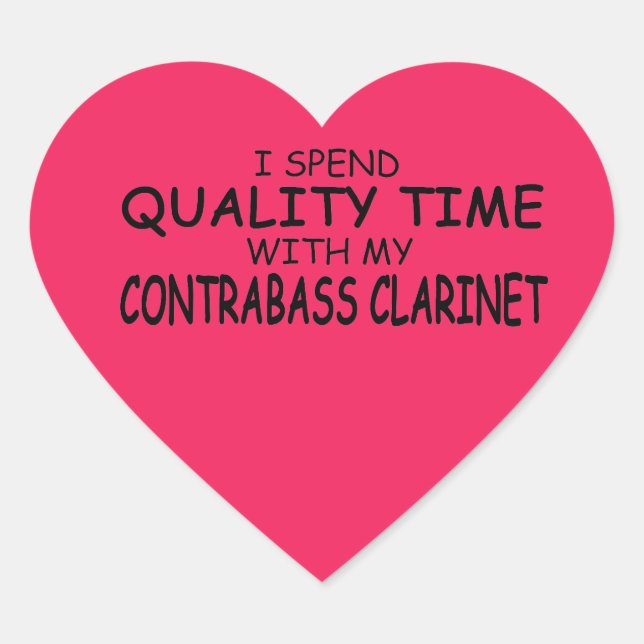 Sticker Coeur Clarinet pour la qualité du temps (Devant)