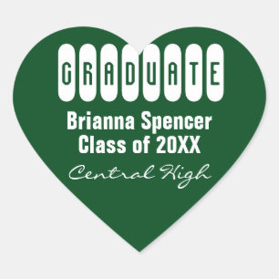 Sticker Cœur Classe verte de 2018 Enveloppe Enveloppe Cardiolog
