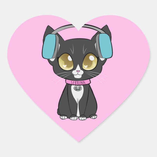 Sticker Coeur classique Sebrina (Devant)