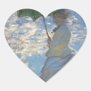 Sticker Cœur Claude Monet Femme avec un parasol 1875